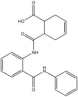 6-{[2-(anilinocarbonyl)anilino]carbonyl}-3-cyclohexene-1-carboxylicacid Struktur