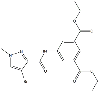 diisopropyl 5-{[(4-bromo-1-methyl-1H-pyrazol-3-yl)carbonyl]amino}isophthalate Struktur