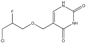 5-[(3-chloro-2-fluoropropoxy)methyl]-2,4(1H,3H)-pyrimidinedione Struktur