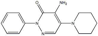 4-amino-2-phenyl-5-(1-piperidinyl)-3(2H)-pyridazinone Struktur