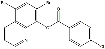 5,7-dibromo-8-quinolinyl 4-chlorobenzoate Struktur