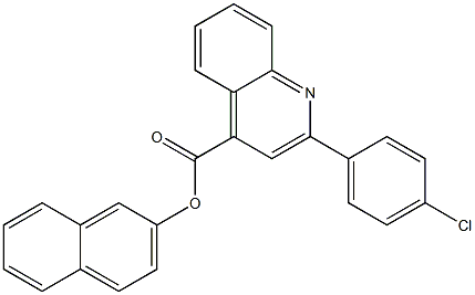 2-naphthyl 2-(4-chlorophenyl)-4-quinolinecarboxylate Struktur