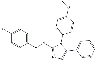 4-[3-[(4-chlorobenzyl)sulfanyl]-5-(3-pyridinyl)-4H-1,2,4-triazol-4-yl]phenyl methyl ether Struktur