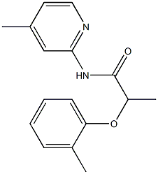 2-(2-methylphenoxy)-N-(4-methyl-2-pyridinyl)propanamide Struktur