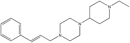 1-cinnamyl-4-(1-ethyl-4-piperidinyl)piperazine Struktur