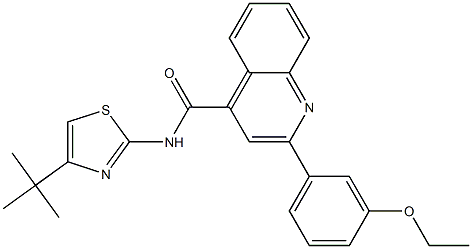 N-(4-tert-butyl-1,3-thiazol-2-yl)-2-(3-ethoxyphenyl)-4-quinolinecarboxamide Struktur