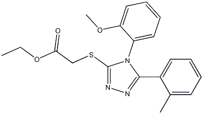 ethyl {[4-(2-methoxyphenyl)-5-(2-methylphenyl)-4H-1,2,4-triazol-3-yl]sulfanyl}acetate Struktur