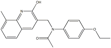 N-(4-ethoxyphenyl)-N-[(2-hydroxy-8-methylquinolin-3-yl)methyl]acetamide Struktur