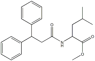 methyl2-[(3,3-diphenylpropanoyl)amino]-4-methylpentanoate Struktur