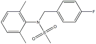 N-(2,6-dimethylphenyl)-N-(4-fluorobenzyl)methanesulfonamide Struktur