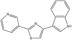 3-[2-(3-pyridinyl)-1,3-thiazol-4-yl]-1H-indole Struktur