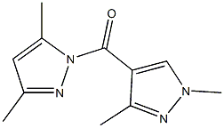 4-[(3,5-dimethyl-1H-pyrazol-1-yl)carbonyl]-1,3-dimethyl-1H-pyrazole Struktur