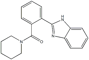 2-[2-(1-piperidinylcarbonyl)phenyl]-1H-benzimidazole Struktur