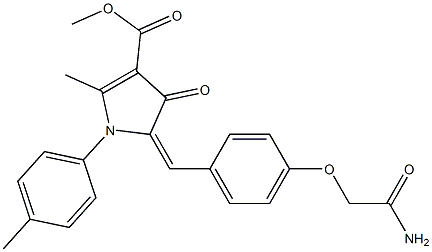 methyl 5-[4-(2-amino-2-oxoethoxy)benzylidene]-2-methyl-1-(4-methylphenyl)-4-oxo-4,5-dihydro-1H-pyrrole-3-carboxylate Struktur