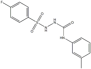 2-[(4-fluorophenyl)sulfonyl]-N-(3-methylphenyl)hydrazinecarboxamide Struktur