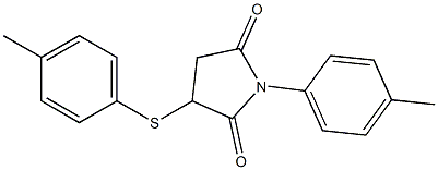 1-(4-methylphenyl)-3-[(4-methylphenyl)sulfanyl]-2,5-pyrrolidinedione Struktur