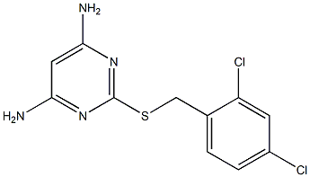 2-{[(2,4-dichlorophenyl)methyl]sulfanyl}pyrimidine-4,6-diamine Struktur