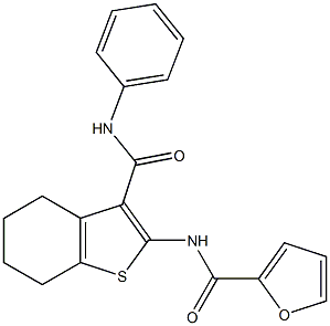 N-[3-(anilinocarbonyl)-4,5,6,7-tetrahydro-1-benzothien-2-yl]-2-furamide Struktur