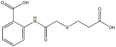 2-({[(2-carboxyethyl)sulfanyl]acetyl}amino)benzoic acid Struktur