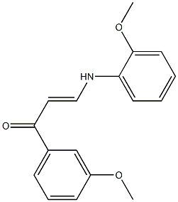 3-(2-methoxyanilino)-1-(3-methoxyphenyl)-2-propen-1-one Struktur