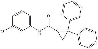 N-(3-chlorophenyl)-2,2-diphenylcyclopropanecarboxamide Struktur