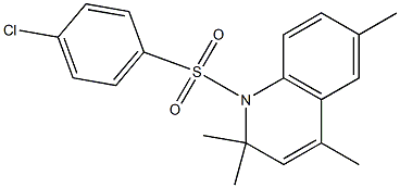 1-[(4-chlorophenyl)sulfonyl]-2,2,4,6-tetramethyl-1,2-dihydroquinoline Struktur