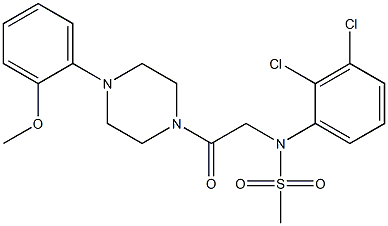 N-(2,3-dichlorophenyl)-N-{2-[4-(2-methoxyphenyl)-1-piperazinyl]-2-oxoethyl}methanesulfonamide Struktur