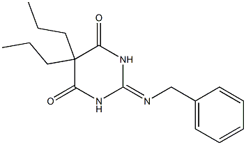 2-(benzylimino)-5,5-dipropyldihydro-4,6(1H,5H)-pyrimidinedione Struktur