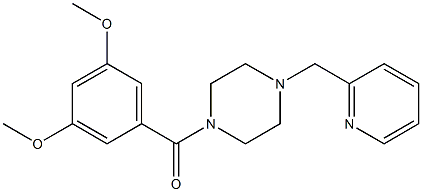 1-(3,5-dimethoxybenzoyl)-4-(2-pyridinylmethyl)piperazine Struktur