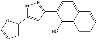 2-[5-(2-furyl)-1H-pyrazol-3-yl]-1-naphthol Struktur