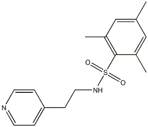 2,4,6-trimethyl-N-[2-(4-pyridinyl)ethyl]benzenesulfonamide Struktur