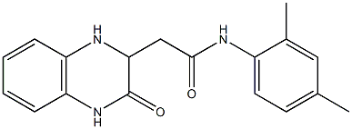 N-(2,4-dimethylphenyl)-2-(3-oxo-1,2,3,4-tetrahydro-2-quinoxalinyl)acetamide Struktur