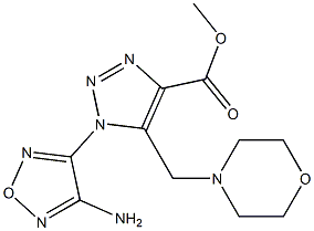 methyl 1-(4-amino-1,2,5-oxadiazol-3-yl)-5-(morpholin-4-ylmethyl)-1H-1,2,3-triazole-4-carboxylate Struktur