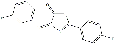 2-(4-fluorophenyl)-4-(3-iodobenzylidene)-1,3-oxazol-5(4H)-one Struktur