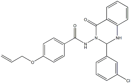 4-(allyloxy)-N-(2-(3-chlorophenyl)-4-oxo-1,4-dihydro-3(2H)-quinazolinyl)benzamide Struktur