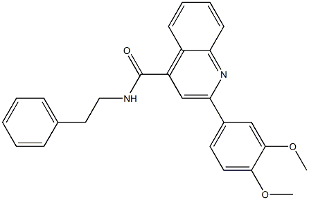 2-(3,4-dimethoxyphenyl)-N-(2-phenylethyl)-4-quinolinecarboxamide Struktur