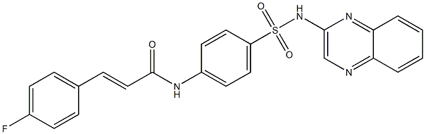 3-(4-fluorophenyl)-N-{4-[(2-quinoxalinylamino)sulfonyl]phenyl}acrylamide Struktur