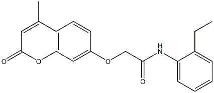 N-(2-ethylphenyl)-2-[(4-methyl-2-oxo-2H-chromen-7-yl)oxy]acetamide Struktur