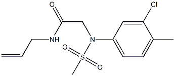 N-allyl-2-[3-chloro-4-methyl(methylsulfonyl)anilino]acetamide Struktur