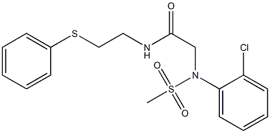 2-[2-chloro(methylsulfonyl)anilino]-N-[2-(phenylsulfanyl)ethyl]acetamide Struktur