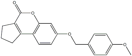 7-({[4-(methyloxy)phenyl]methyl}oxy)-2,3-dihydrocyclopenta[c]chromen-4(1H)-one Struktur