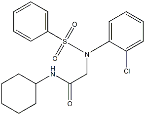 2-[2-chloro(phenylsulfonyl)anilino]-N-cyclohexylacetamide Struktur