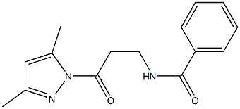 N-[3-(3,5-dimethyl-1H-pyrazol-1-yl)-3-oxopropyl]benzamide Struktur