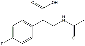 N-acetyl-3-(4-fluorophenyl)-beta-alanine Struktur