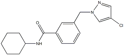 3-[(4-chloro-1H-pyrazol-1-yl)methyl]-N-cyclohexylbenzamide Struktur