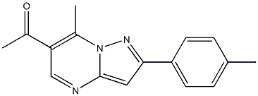 1-[7-methyl-2-(4-methylphenyl)pyrazolo[1,5-a]pyrimidin-6-yl]ethanone Struktur