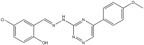 5-chloro-2-hydroxybenzaldehyde [5-(4-methoxyphenyl)-1,2,4-triazin-3-yl]hydrazone Struktur