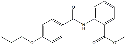 methyl 2-[(4-propoxybenzoyl)amino]benzoate Struktur