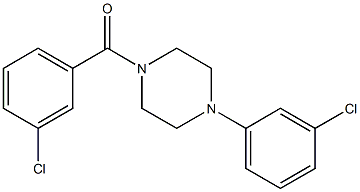 1-(3-chlorophenyl)-4-[(3-chlorophenyl)carbonyl]piperazine Struktur