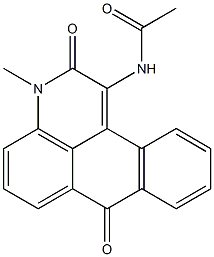 N-(3-methyl-2,7-dioxo-2,7-dihydro-3H-naphtho[1,2,3-de]quinolin-1-yl)acetamide Struktur